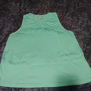 J.Crew light green tank top. Size Large